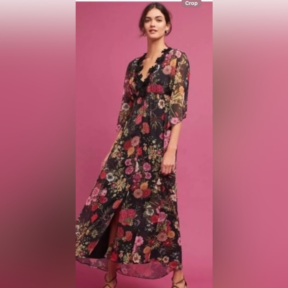 FARM Rio | Dresses | Farm Rio Laina Maxi Sheer Dress With Slip | Poshmark